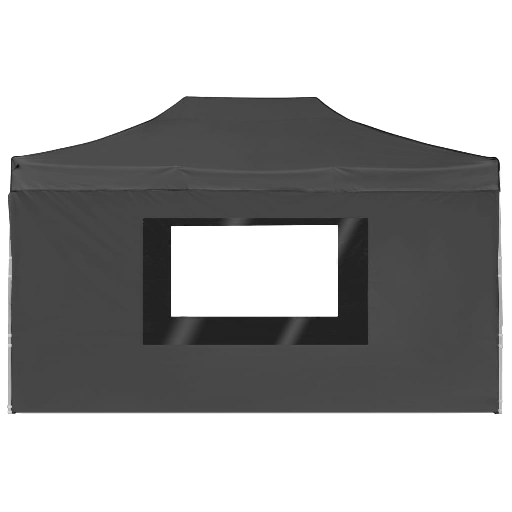 Gazebo Pieghevole con Pareti in Alluminio 4,5x3m Antracite - homemem39