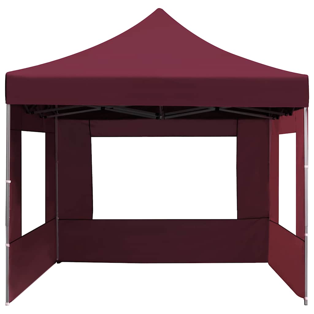 Gazebo Professionale Pieghevole Alluminio Pareti 4,5x3m Rosso - homemem39