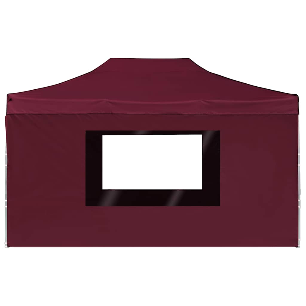 Gazebo Professionale Pieghevole Alluminio Pareti 4,5x3m Rosso - homemem39