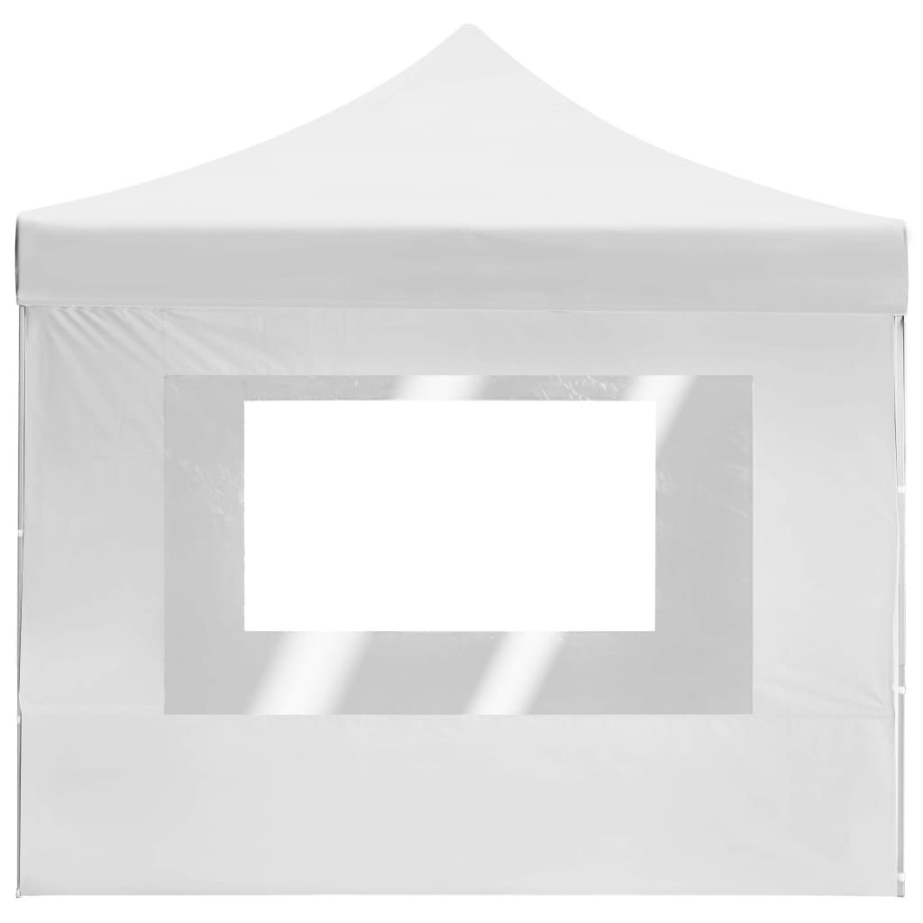 Gazebo Professionale Pieghevole Alluminio Pareti 4,5x3m Bianco - homemem39