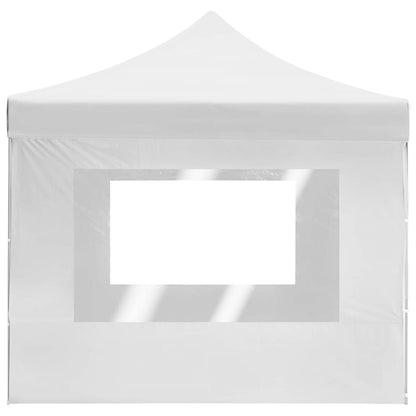 Gazebo Professionale Pieghevole Alluminio Pareti 4,5x3m Bianco - homemem39