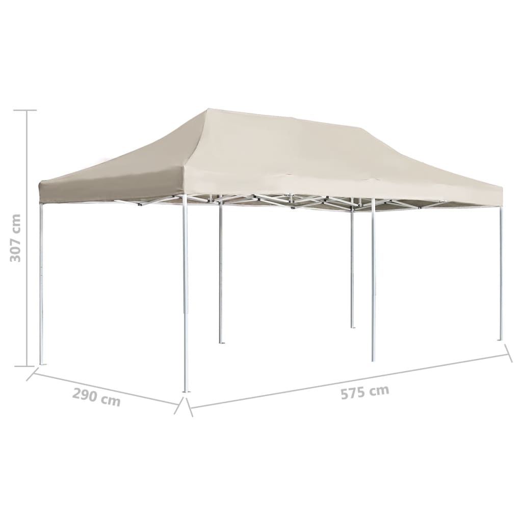 Gazebo Professionale Pieghevole in Alluminio 6x3 m Crema - homemem39