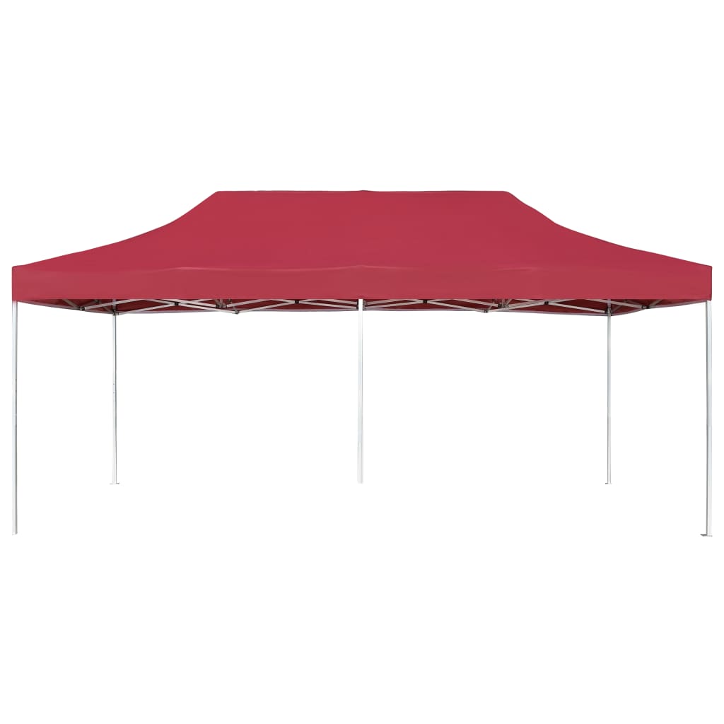 Gazebo Professionale Pieghevole in Alluminio 6x3 m Rosso Vino - homemem39