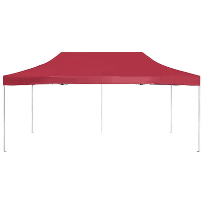 Gazebo Professionale Pieghevole in Alluminio 6x3 m Rosso Vino - homemem39
