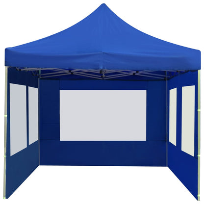 Gazebo Professionale Pieghevole Alluminio con Pareti 6x3 m Blu | homemem39
