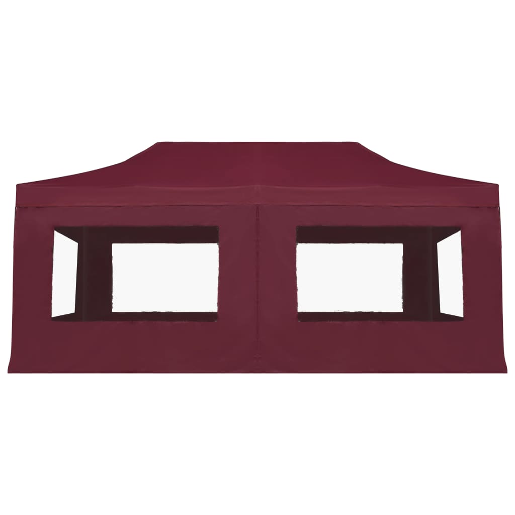 Gazebo Professionale Pieghevole Alluminio con Pareti 6x3m Vino