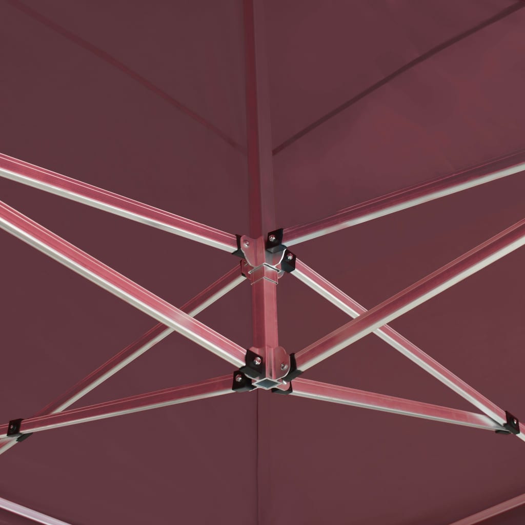 Gazebo Professionale Pieghevole Alluminio con Pareti 6x3m Vino | homemem39