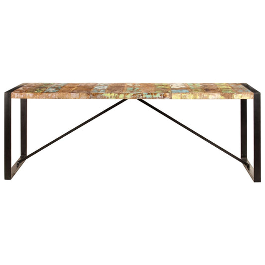 Tavolo da Pranzo 220x100x75 cm Legno Massello di Recupero - homemem39
