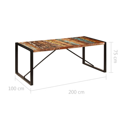 Tavolo da Pranzo 200x100x75 cm in Legno Massello di Recupero | homemem39