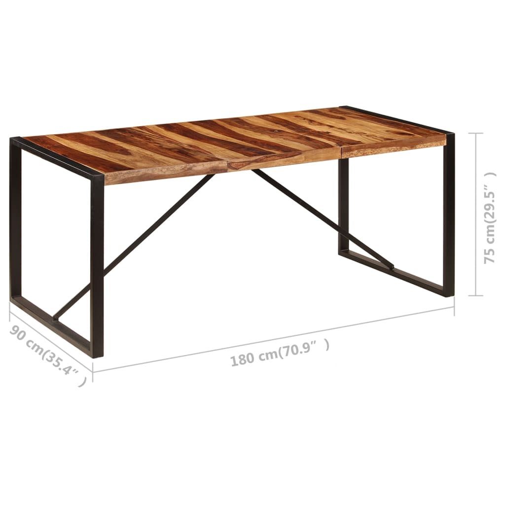 Tavolo da Pranzo 180x90x75cm in Legno Massello di Acacia | homemem39