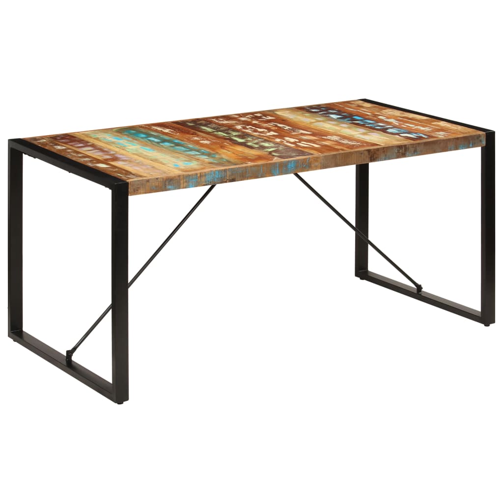 Tavolo da Pranzo 160x80x75 cm in Legno Massello di Recupero