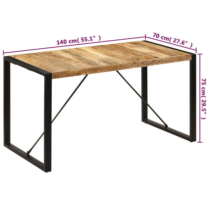 Tavolo da Pranzo 140x70x75 cm in Legno Massello di Mango | homemem39