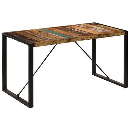 Tavolo da Pranzo 140x70x75 cm in Legno Massello di Recupero | homemem39