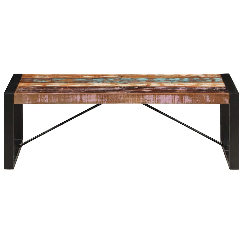 Tavolino da Salotto in Legno Massello di Recupero 120x60x40 cm