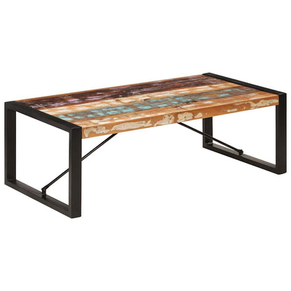 Tavolino da Salotto in Legno Massello di Recupero 120x60x40 cm | homemem39