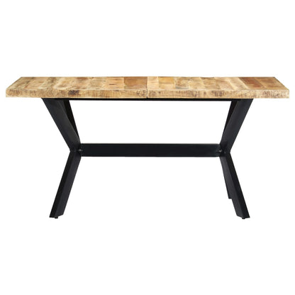 Tavolo da Pranzo 160x80x75 cm in Legno Massello di Mango Grezzo | homemem39