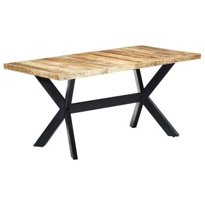 Tavolo da Pranzo 160x80x75 cm in Legno Massello di Mango Grezzo | homemem39