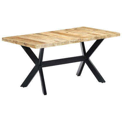 Tavolo da Pranzo 160x80x75 cm in Legno Massello di Mango Grezzo