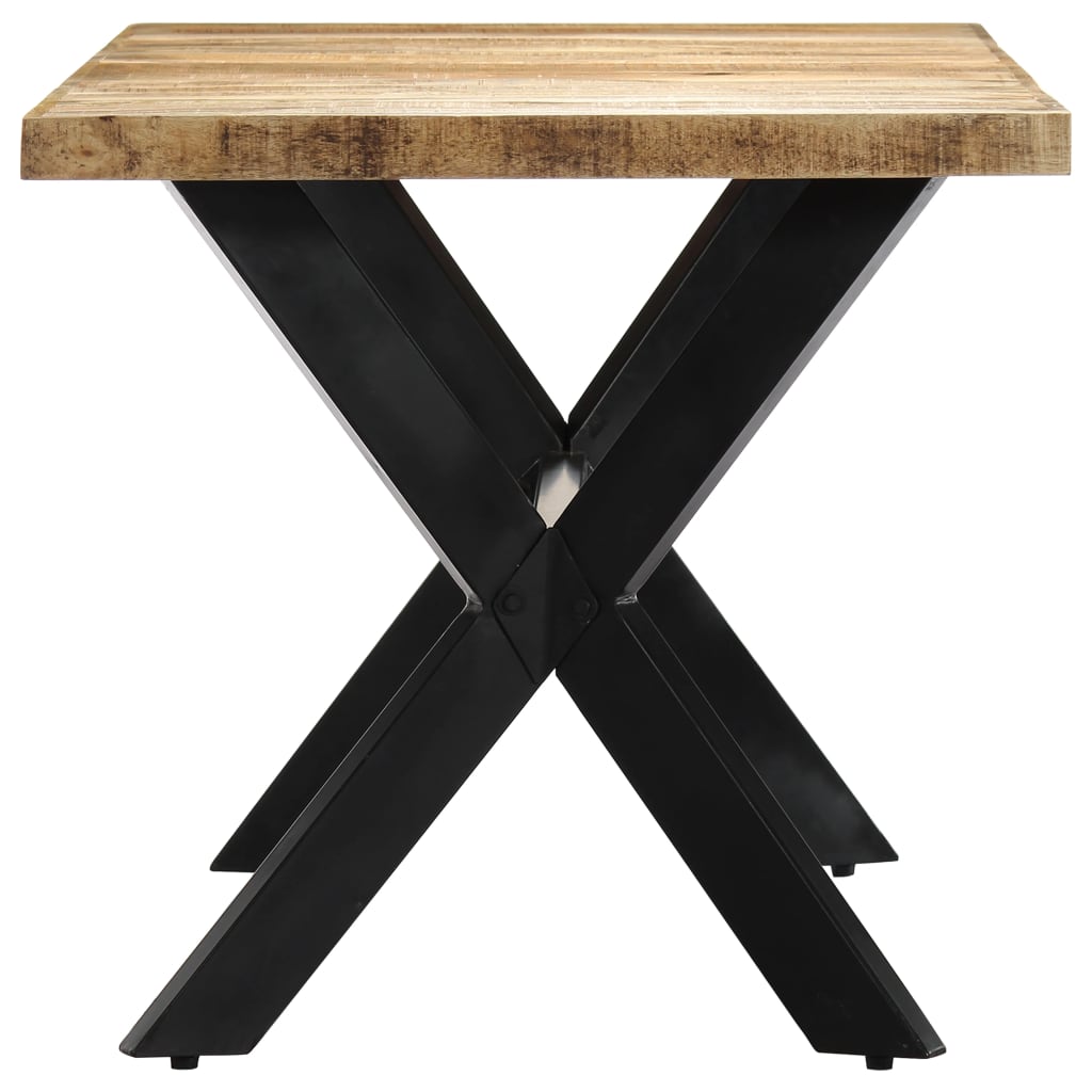 Tavolo da Pranzo 140x70x75 cm in Legno Massello di Mango Grezzo - homemem39