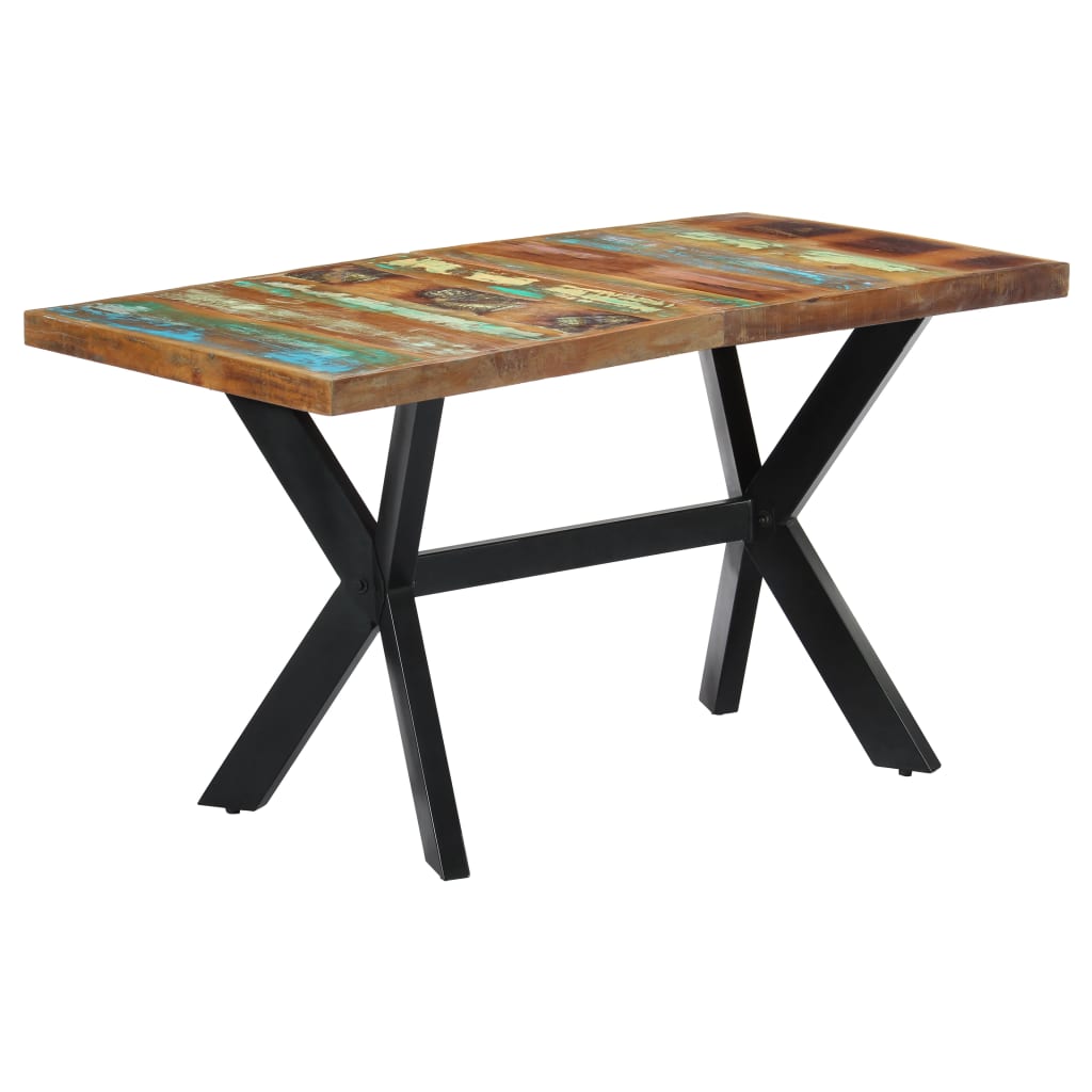 Tavolo da Pranzo 140x70x75 cm in Legno Massello di Recupero | homemem39