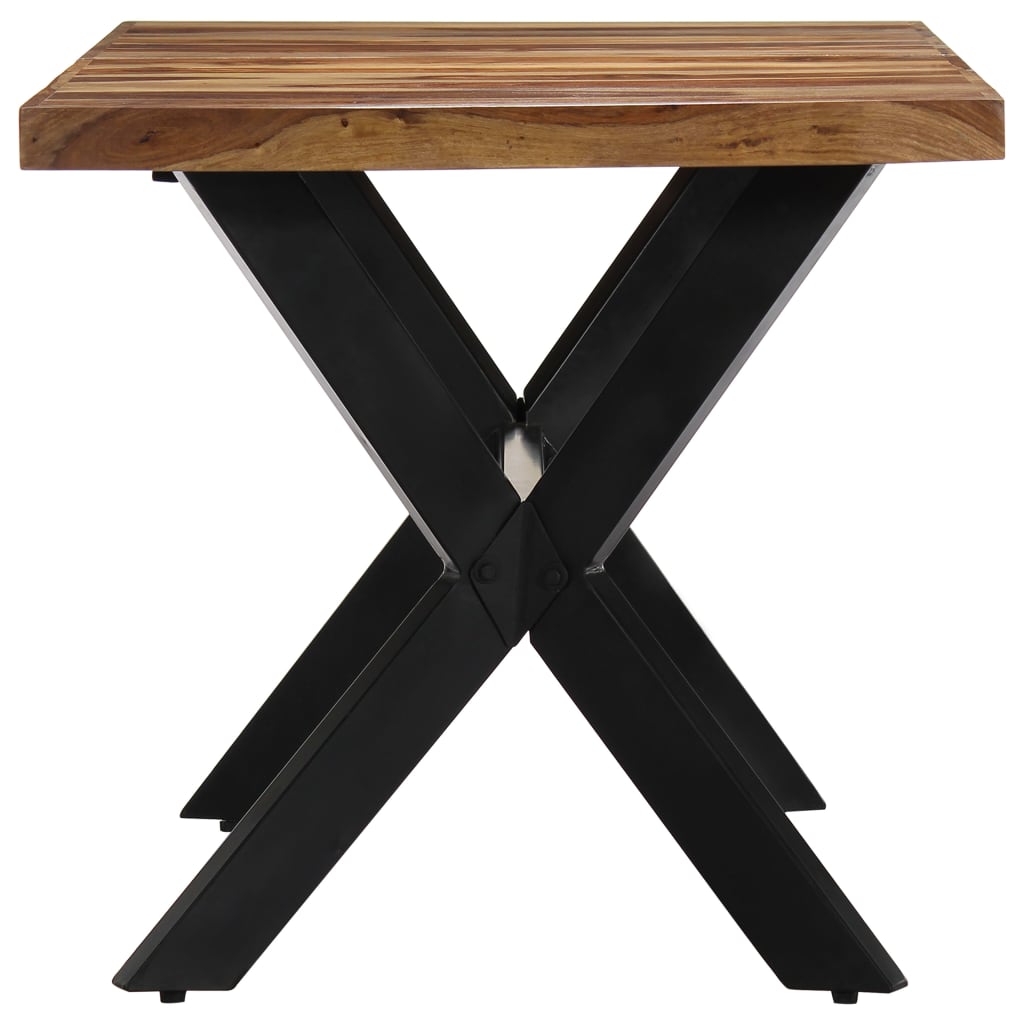 Tavolo da Pranzo 140x70x75 cm in Legno Massello di Acacia