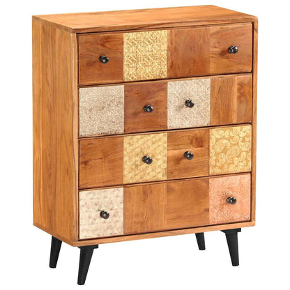 Cassettiera 60x30x75 cm in Legno Massello d'Acacia