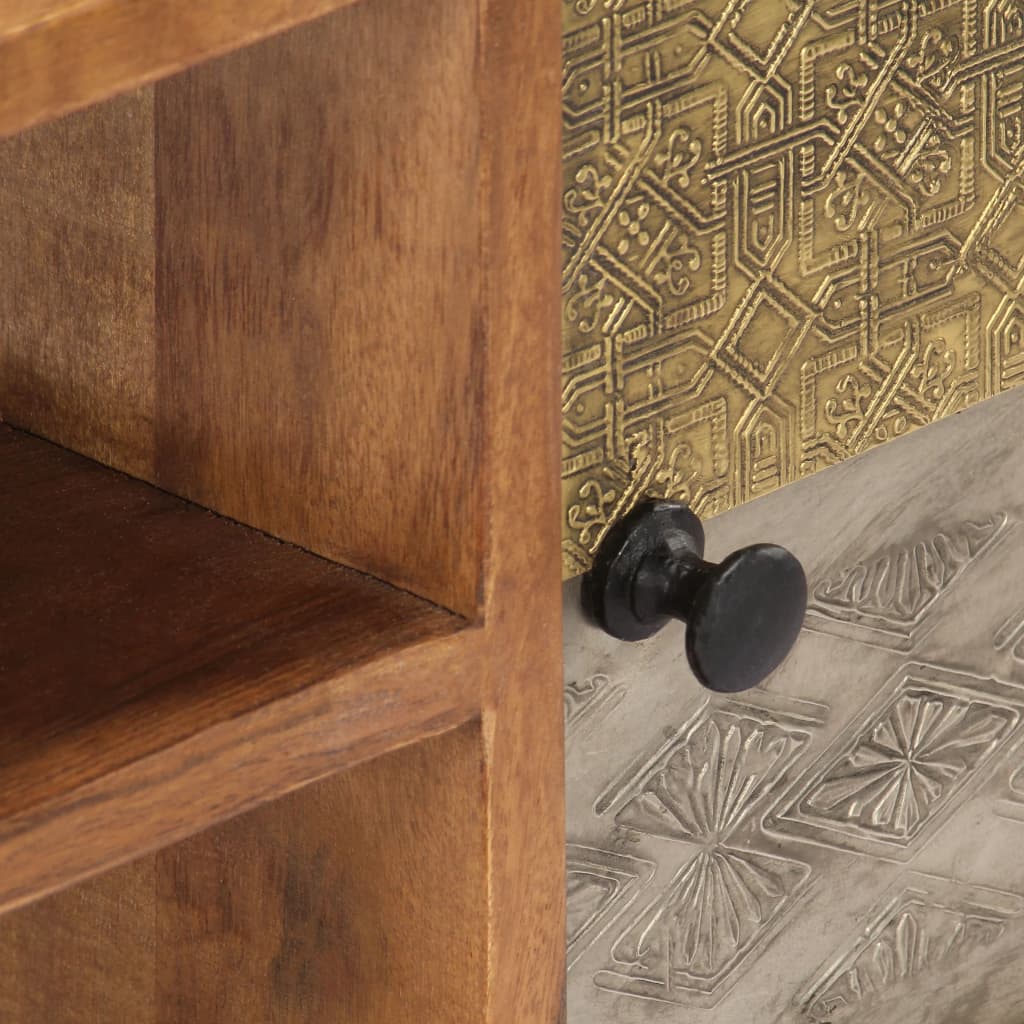 Mobile Porta TV 140x30x40 cm in Legno Massello di Acacia