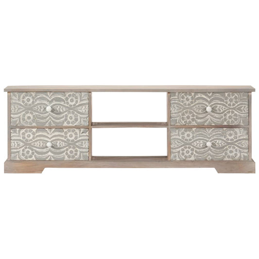 Mobile Porta TV 120x30x40 cm in Legno Massello di Acacia - homemem39