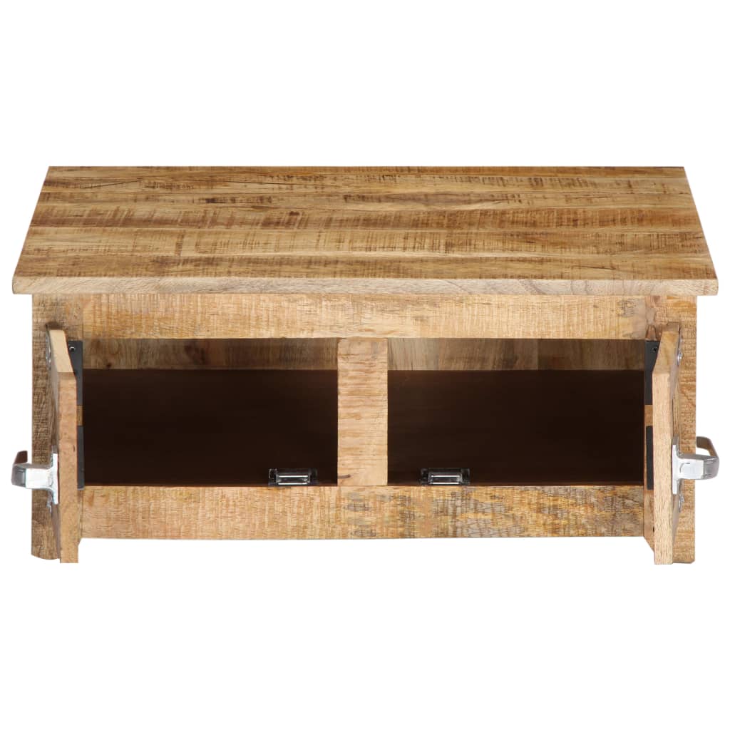 Tavolino da Salotto 70x70x30 cm in Legno Massello di Mango