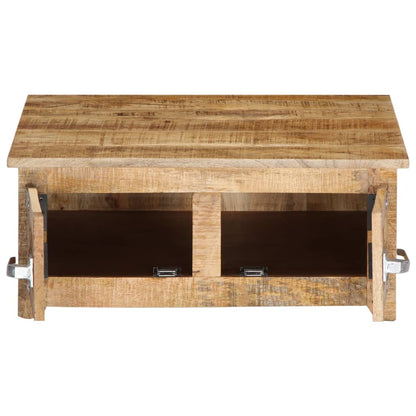 Tavolino da Salotto 70x70x30 cm in Legno Massello di Mango