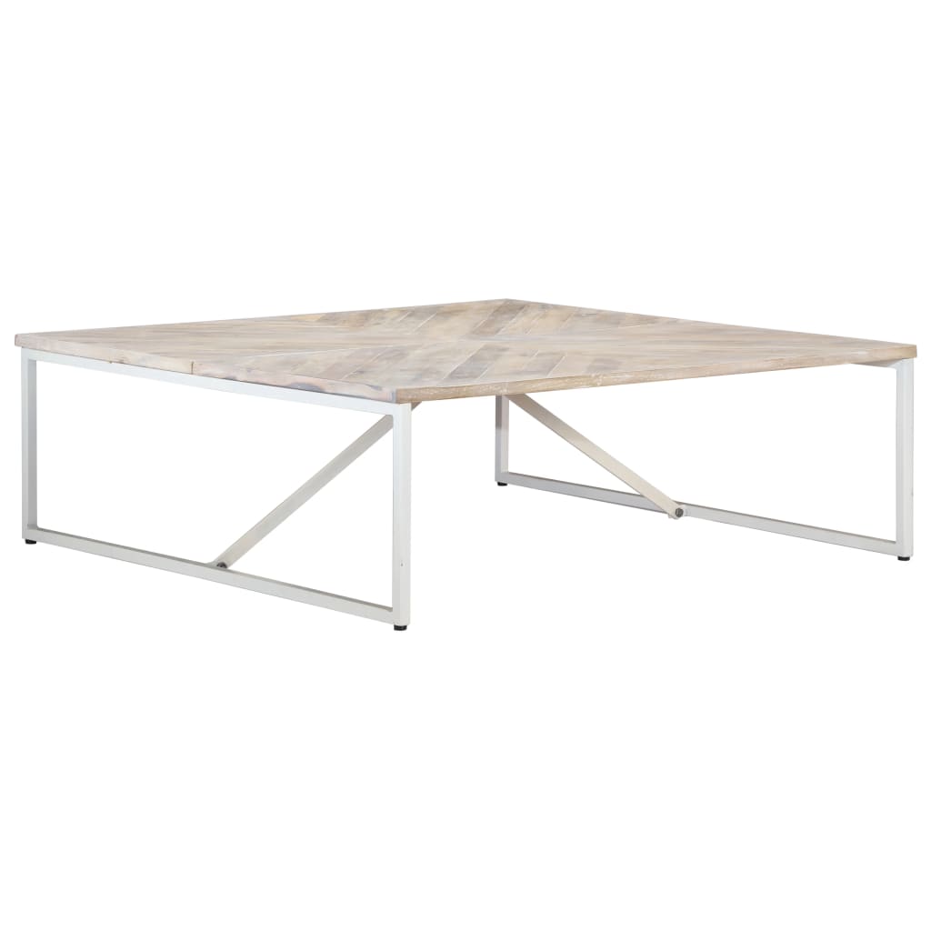 Tavolino da Salotto 110x110x36 cm in Legno Massello di Mango | homemem39
