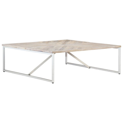 Tavolino da Salotto 110x110x36 cm in Legno Massello di Mango | homemem39