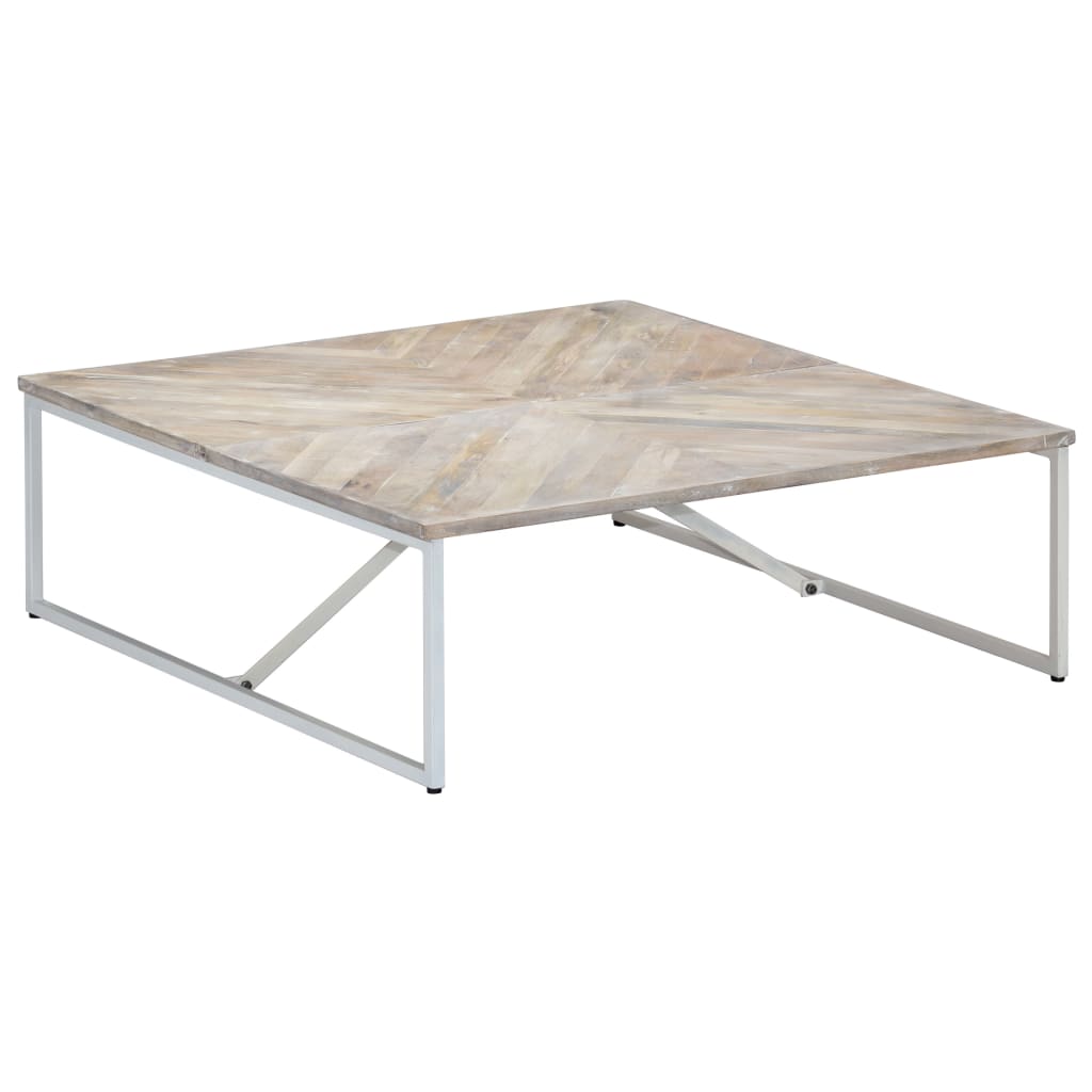 Tavolino da Salotto 110x110x36 cm in Legno Massello di Mango | homemem39