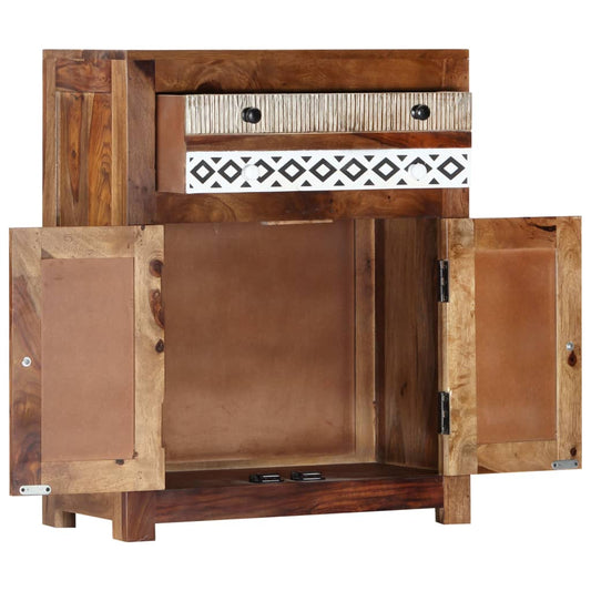 Credenza 60x30x75 cm in Legno Massello di Acacia - homemem39