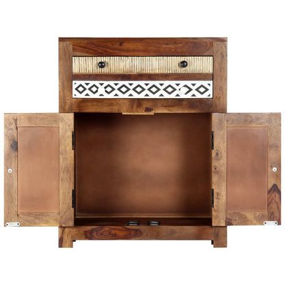 Credenza 60x30x75 cm in Legno Massello di Acacia - homemem39