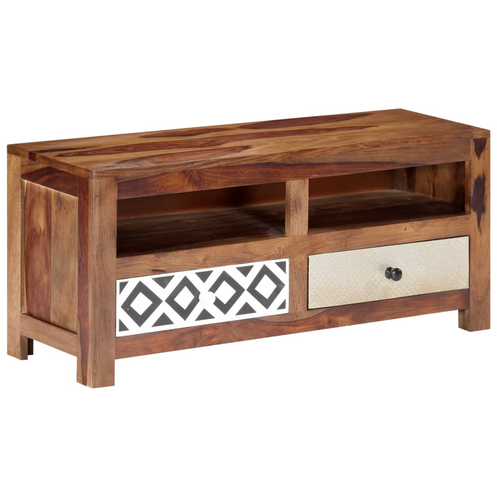 Mobile Porta TV 90x30x40 cm in Legno Massello di Acacia - homemem39