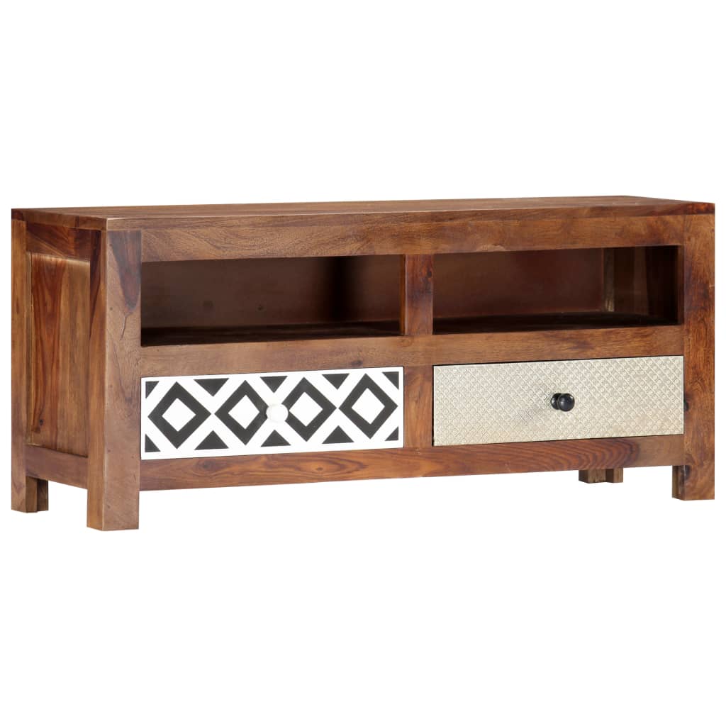 Mobile Porta TV 90x30x40 cm in Legno Massello di Acacia - homemem39