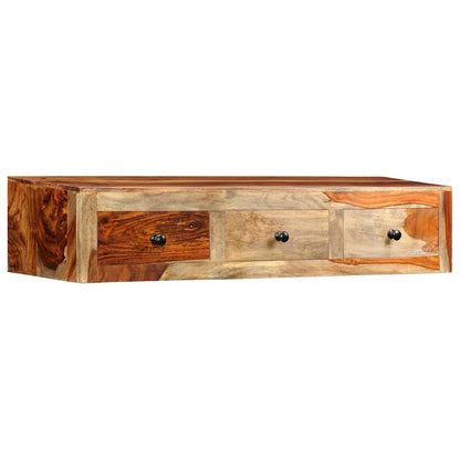 Tavolo Consolle da Parete 100x25x20 cm in Massello di Acacia