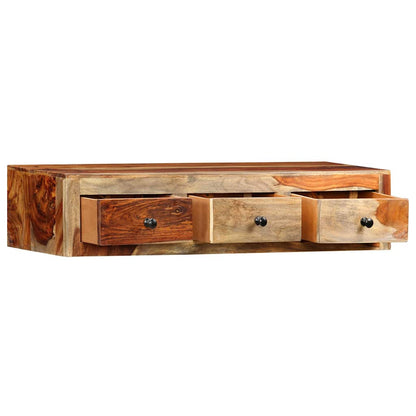 Tavolo Consolle da Parete 100x25x20 cm in Massello di Acacia