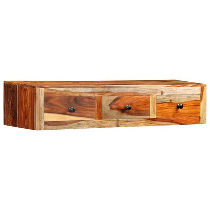 Tavolo Consolle da Parete 100x25x20 cm in Massello di Acacia