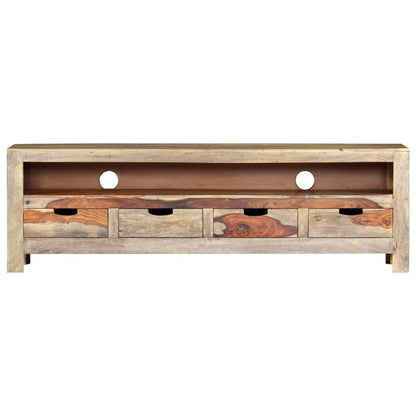 TV stand in solid Sheesham wood 130x30x40 cm