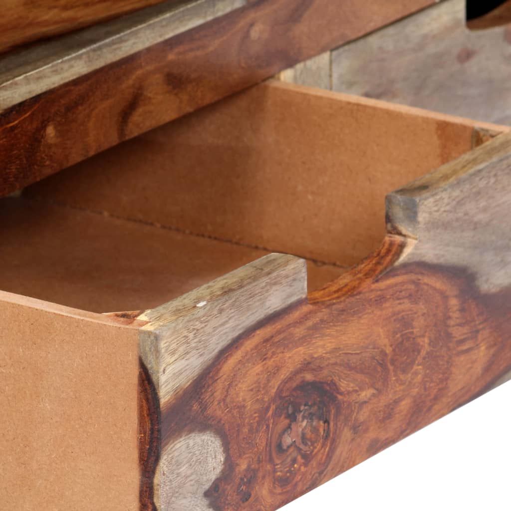 TV stand in solid Sheesham wood 130x30x40 cm
