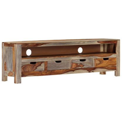 TV stand in solid Sheesham wood 130x30x40 cm