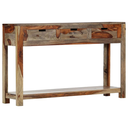 Console Table with 3 Drawers 120x30x75 cm Sheesham Wood