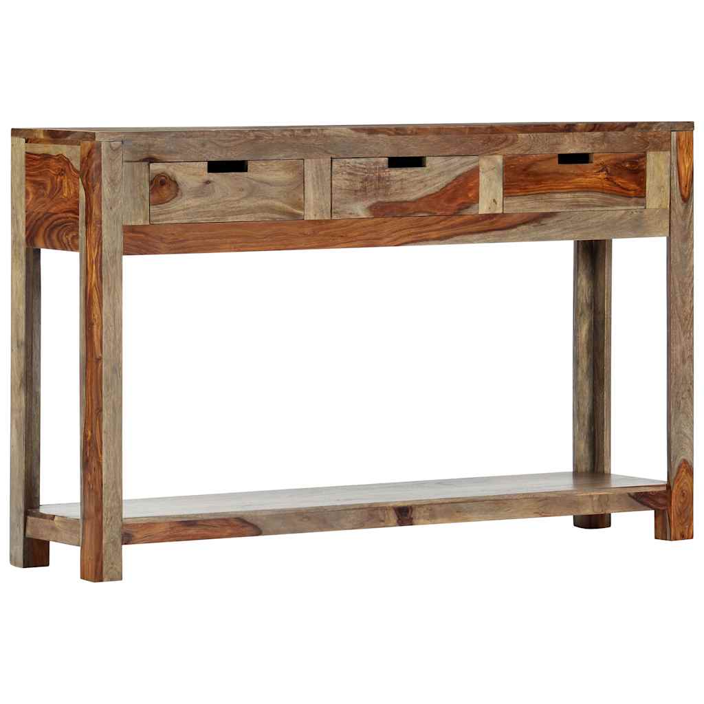 Tavolo Consolle con 3 Cassetti 120x30x75 cm Legno di Acacia