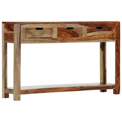 Tavolo Consolle con 3 Cassetti 120x30x75 cm Legno di Acacia