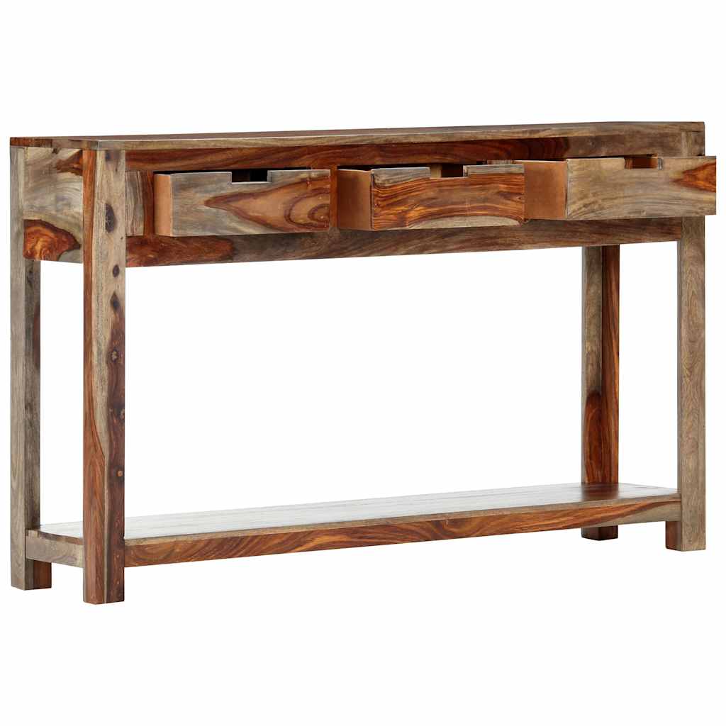 Tavolo Consolle con 3 Cassetti 120x30x75 cm Legno di Acacia