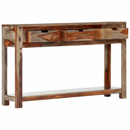 Tavolo Consolle con 3 Cassetti 120x30x75 cm Legno di Acacia