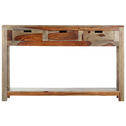 Console Table with 3 Drawers 120x30x75 cm Sheesham Wood