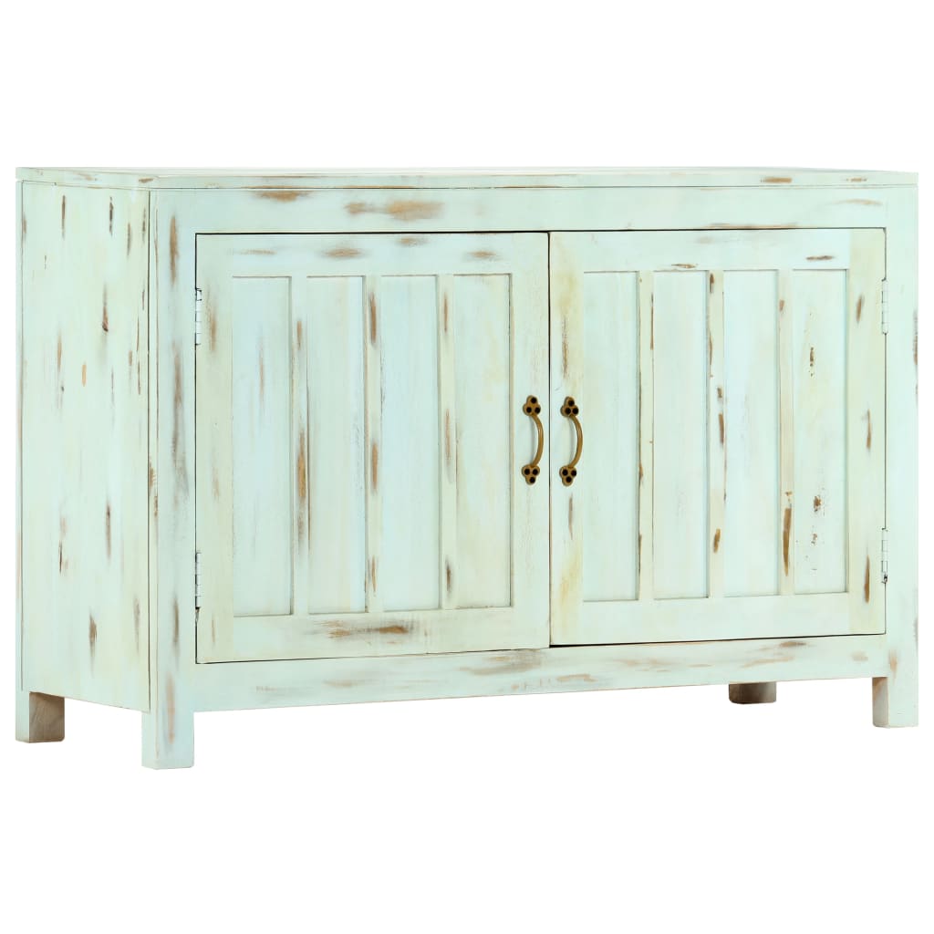 Credenza Azzurra 110x35x70 cm in Legno Massello di Mango - homemem39